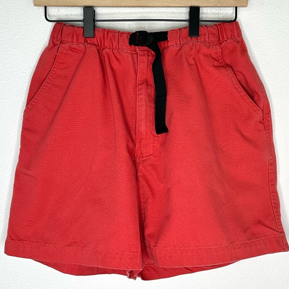 Vintage 90s Alpine Design Shorts Sz S 100% Cotton Red Hiking Gorpcore Indie